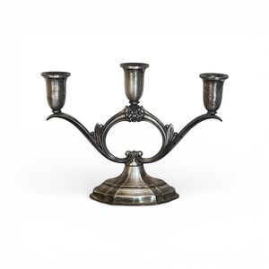 1847 Rogers Bros Eternally Yours Silverplate 3 Light Candelabra 9716 Vintage